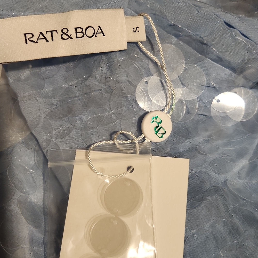 Rat & Boa Light Blue Sequin Maxi Dress - Picture 12 of 13